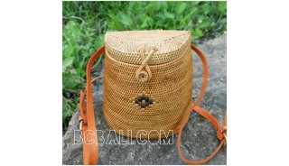 backpack handbag grass ata rattan handmade woven unique